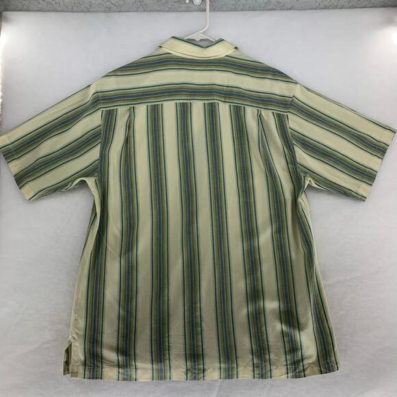 Tommy Bahama Striped Short Sleeve Casual Mens Button Down Shirt Size M - Picture 2 of 14